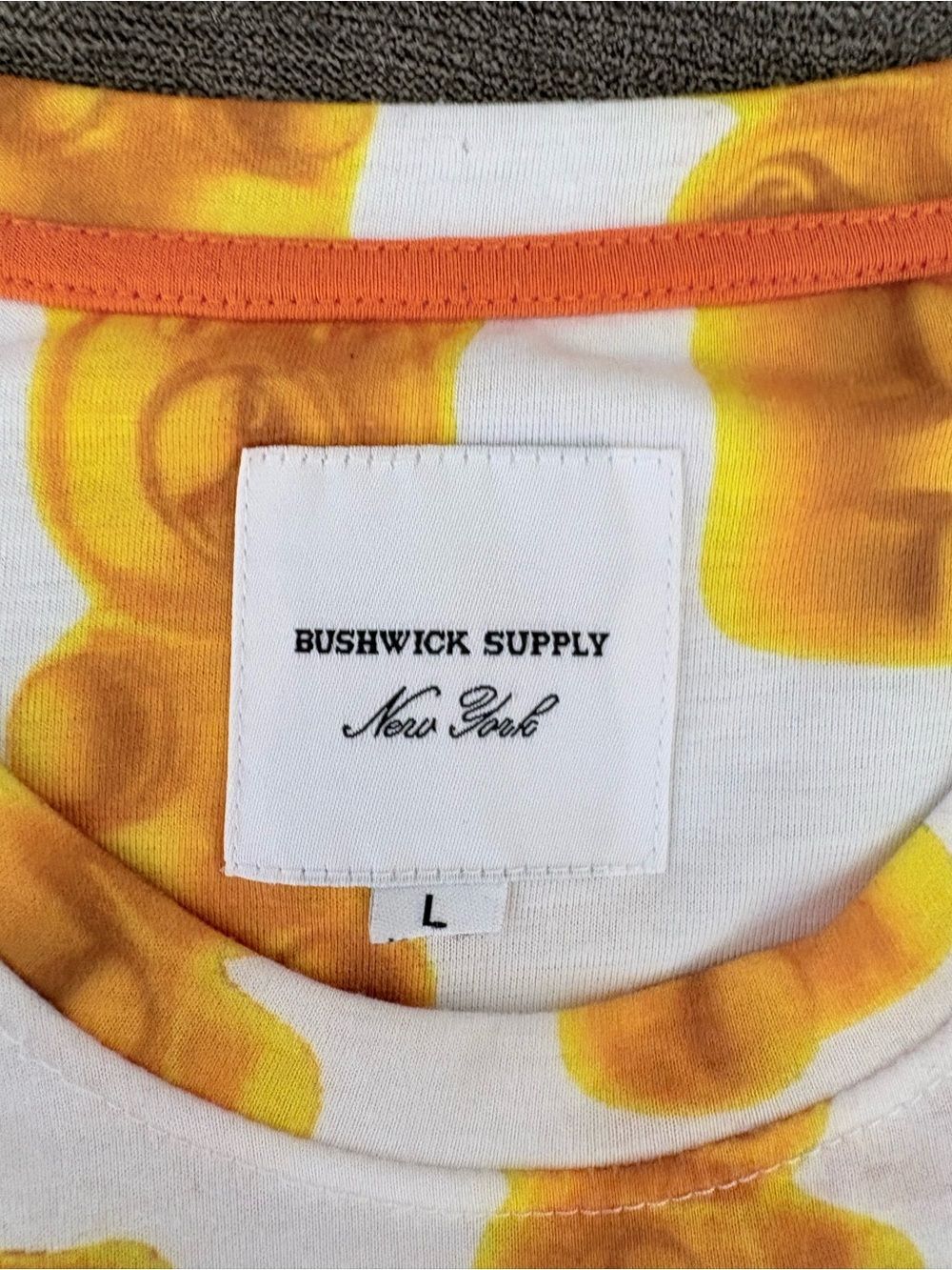 Bushwick Supply New York Gummy Bear Tee - Orange on White - Picture 3 of 3